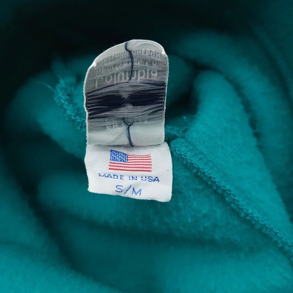 Vintage Columbia Fleece Beanie‎ Hat Winter Snow Cap Small Medium Teal USA Made